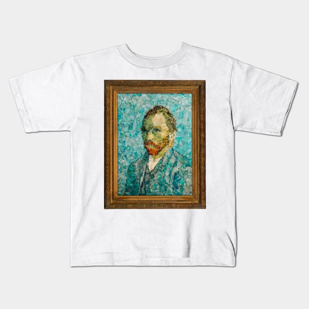 Vincent Van Polygogh Kids T-Shirt by Surplusweird